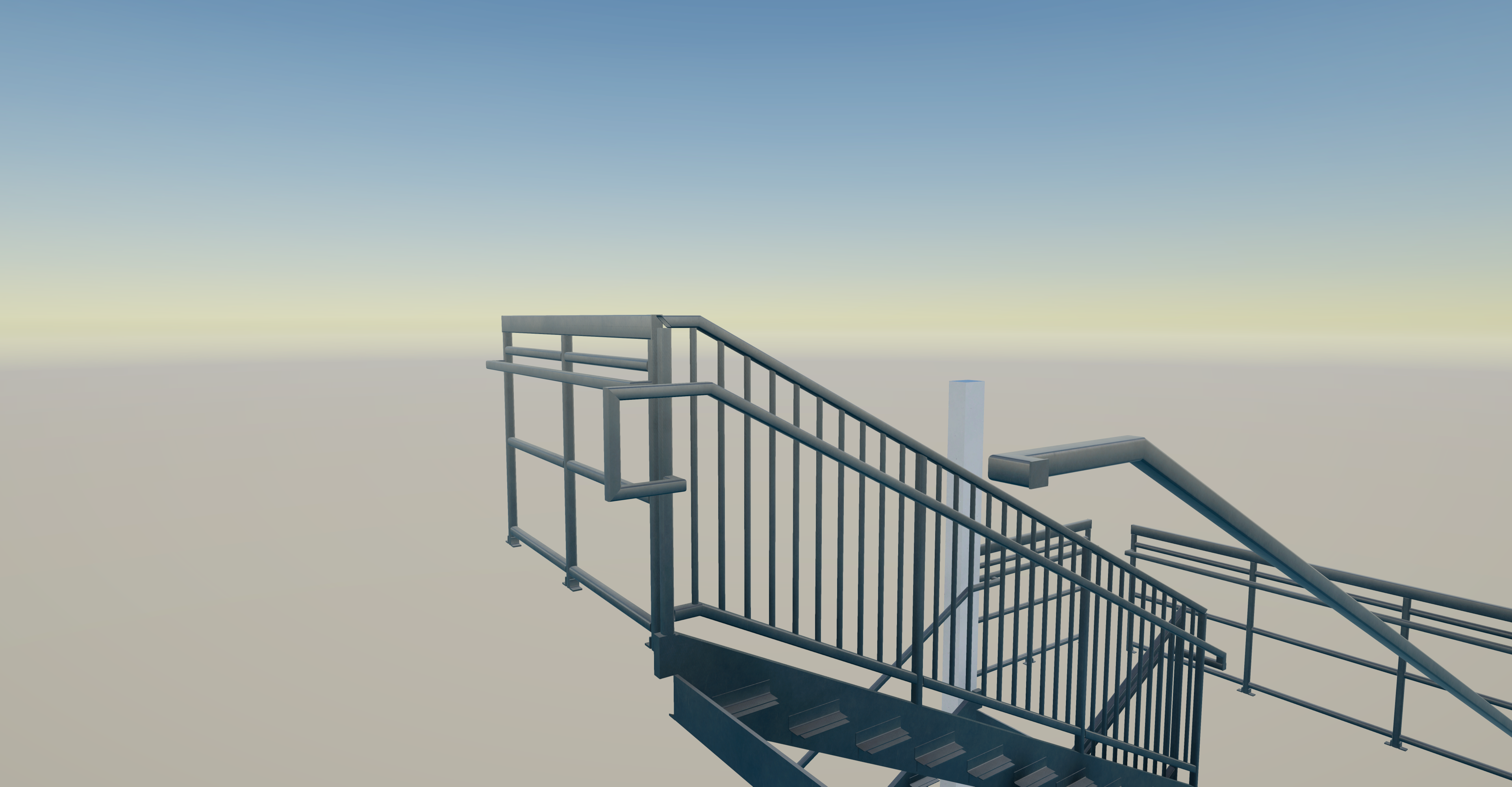 Multi-Level Switchback Stairwell detail 1